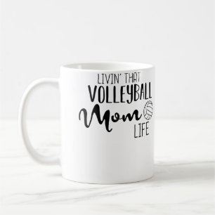 Wo Volleyball Mom Volleyball Cute Sports Mother Fa Coffee Mug