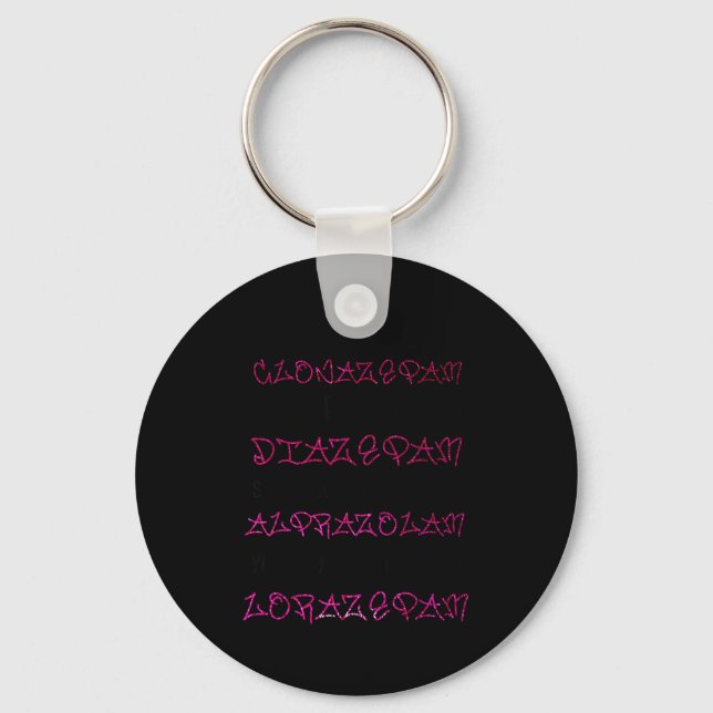 Woah Black Betty Clonazepam Woah Black Betty Diaze Keychain (Front)