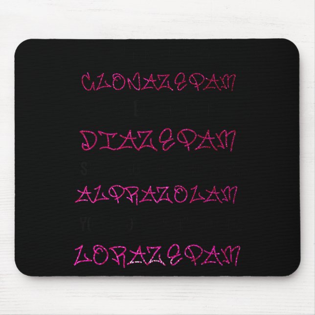 Woah Black Betty Clonazepam Woah Black Betty Diaze Mouse Pad (Front)