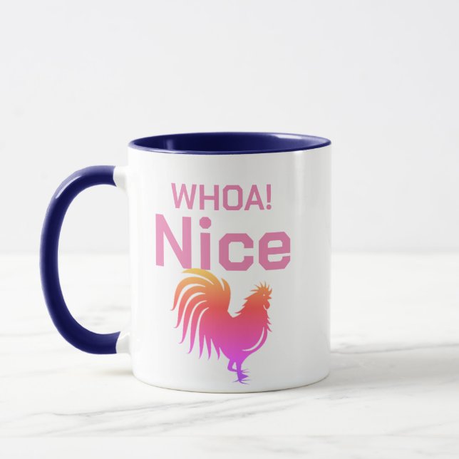 Woah! Nice Co-ck Hung, Funny Suggestive Valentine' Mug (Left)