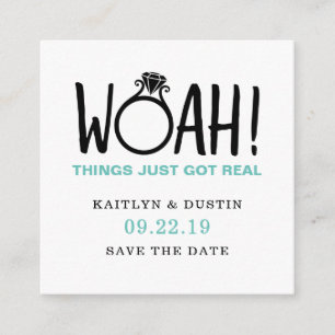 Woah Save The Date Enclosure Card