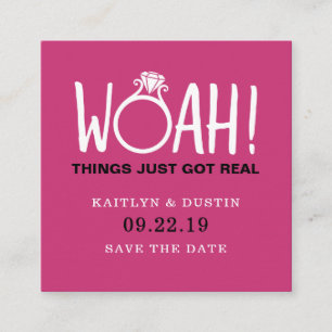 Woah Save The Date Enclosure Card
