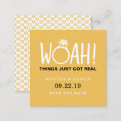 Woah Save The Date Enclosure Card (Front/Back)