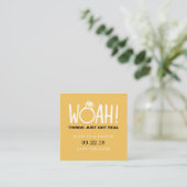 Woah Save The Date Enclosure Card (Standing Front)
