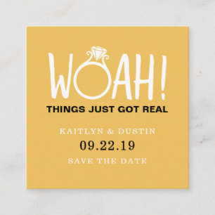 Woah Save The Date Enclosure Card