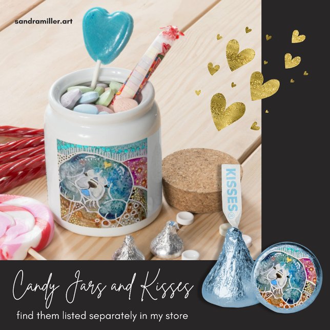 WOBBLE-ROCK Chow dog watercolor batik  Candy Jar (Creator Uploaded)