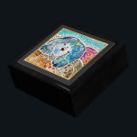 WOBBLE-ROCK Chow dog watercolor batik crate Gift Box<br><div class="desc">In the golden light of late afternoon, a fluffy Chow dog wandered the tidepools, paws sinking into cool, wet sand. His eyes were focused, his nose twitching. Somewhere among the barnacle-encrusted rocks lay the fabled WobbleRock, a legendary stone said to move on its own. With each step, the Chow’s fur...</div>