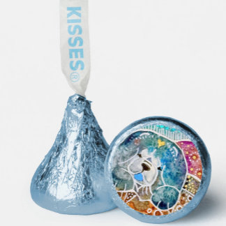 WOBBLE-ROCK Chow dog watercolor batik  Hershey®'s Kisses®