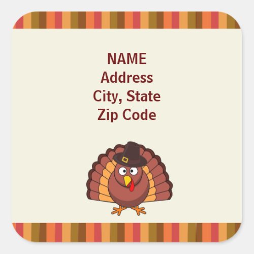 Wobble Wobble Thanksgiving Square Sticker