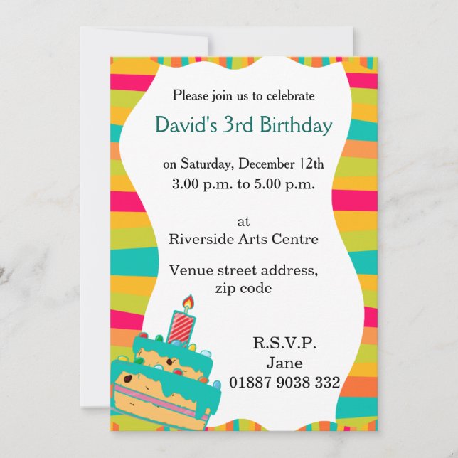 Wobbly Kids Party Invitation (Front)