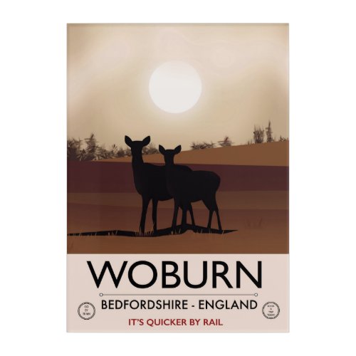 Woburn _ Bedfordshire Vintage style travel poster Acrylic Print