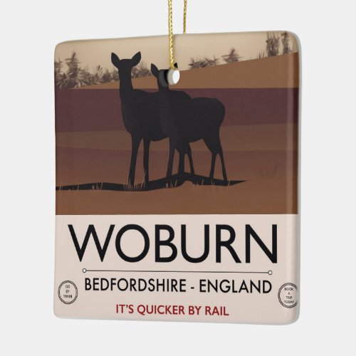 Woburn _ Bedfordshire Vintage style travel poster Ceramic Ornament
