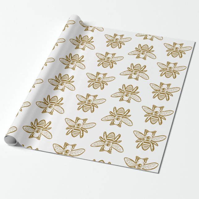 WOC Bee Logo Wrapping Paper (Unrolled)