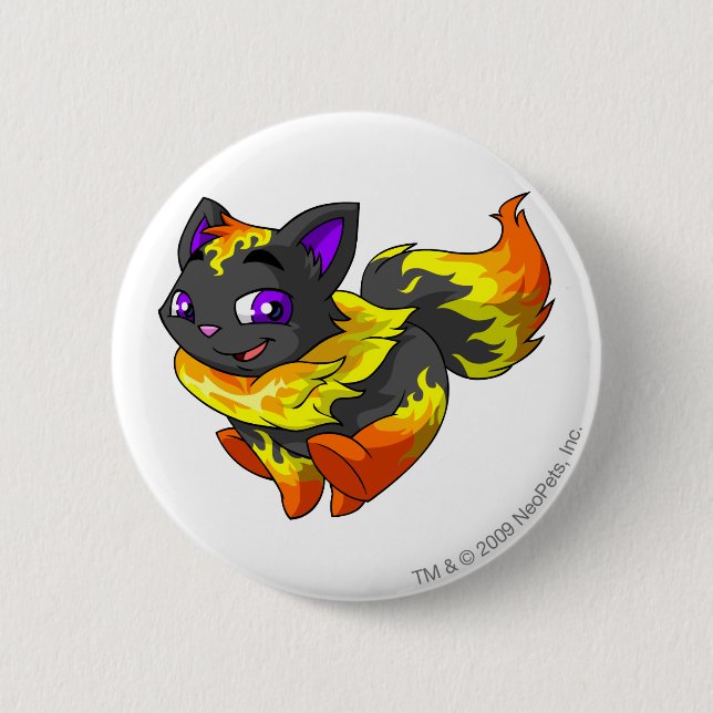 Wocky Fire Pinback Button (Front)