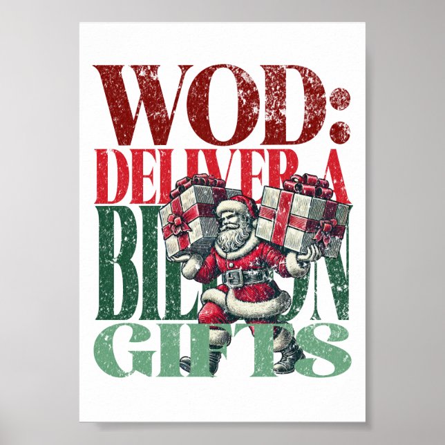 WOD Fun Christmas Version of Fitness Terms Poster (Front)