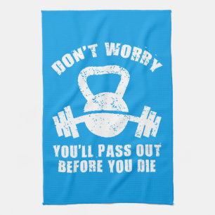 WOD Humor - Pass Out Before You Die. Funny Fitness Towel