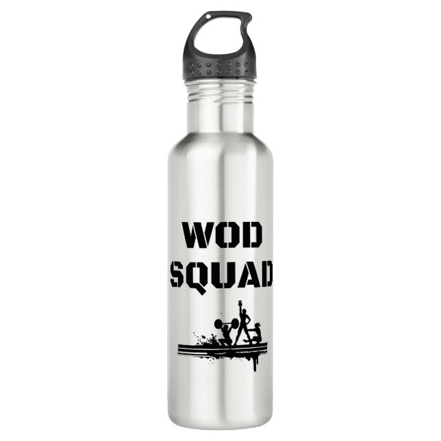 WOD SQUAD - Crossfit-Inspired Unique Stainless Steel Water Bottle (Front)