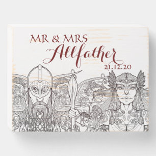 Woden & Fríge Wedding Commemorative Art Wooden Box Sign