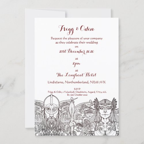 Woden  Frge Wedding Invitation