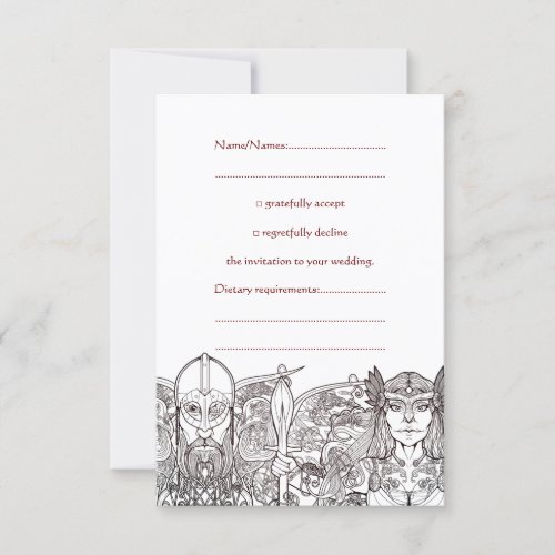 Woden  Frge Wedding RSVP Invitation