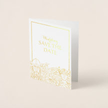 Woden & Fríge Wedding Save the Date Foil Card