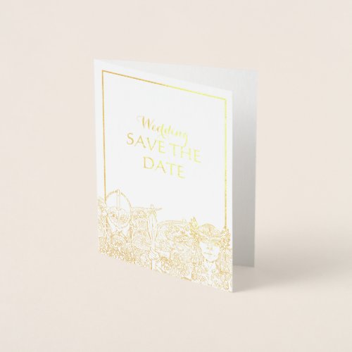 Woden  Frge Wedding Save the Date Foil Card