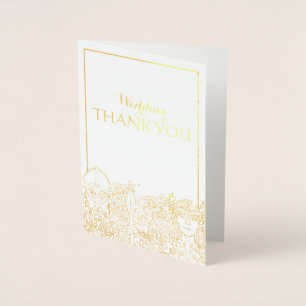 Woden & Fríge Wedding Thank You Foil Card