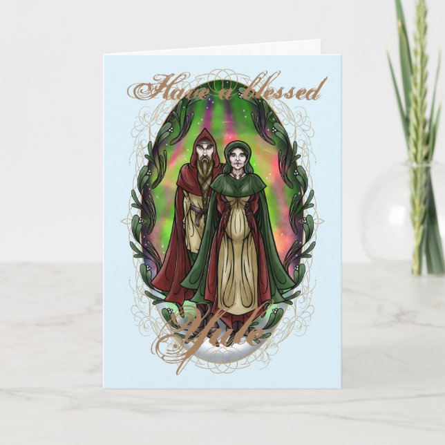 Woden & Fríge: Yule Greetings Card (Front)