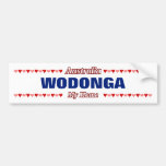 [ Thumbnail: Wodonga - My Home - Australia; Red & Pink Hearts Bumper Sticker ]