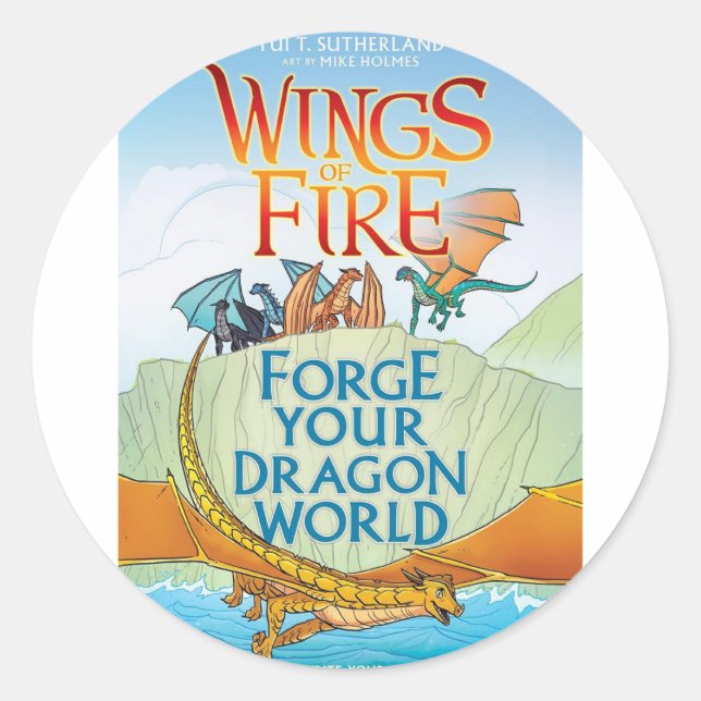 WOF Forge Your Own Dragon World Classic Round Sticker (Front)