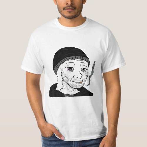 Wojak brain chair Art T_Shirt