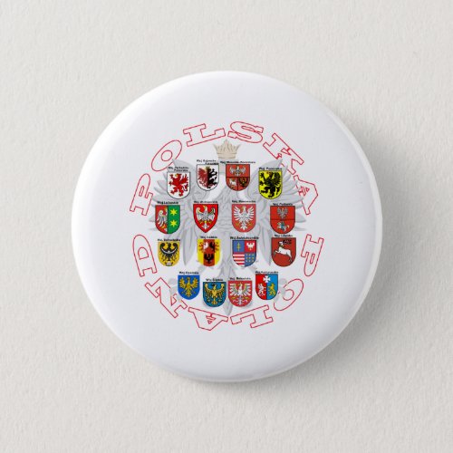 Wojewodztwa Polski Pinback Button