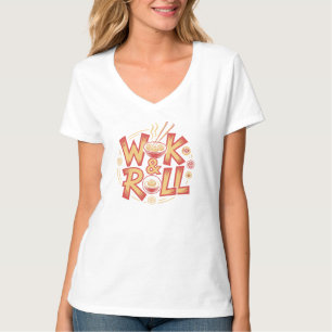 Wok & Roll Dim Sum Asian Cuisine Vintage Retro Foo T-Shirt