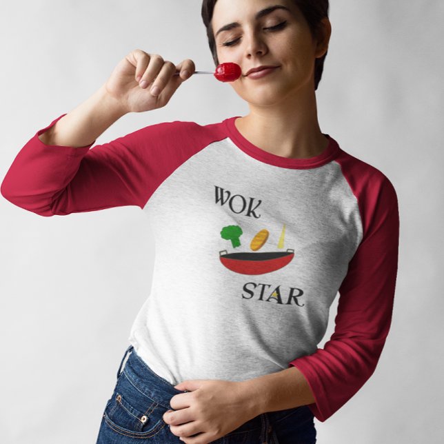 Wok Star Veggie Chef Funny T-Shirt (Creator Uploaded)