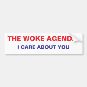 WOKE AGENDA BUMPER STICKER