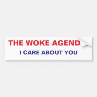 WOKE AGENDA BUMPER STICKER