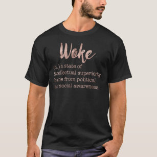 Woke definition - rose gold Sticker T-Shirt