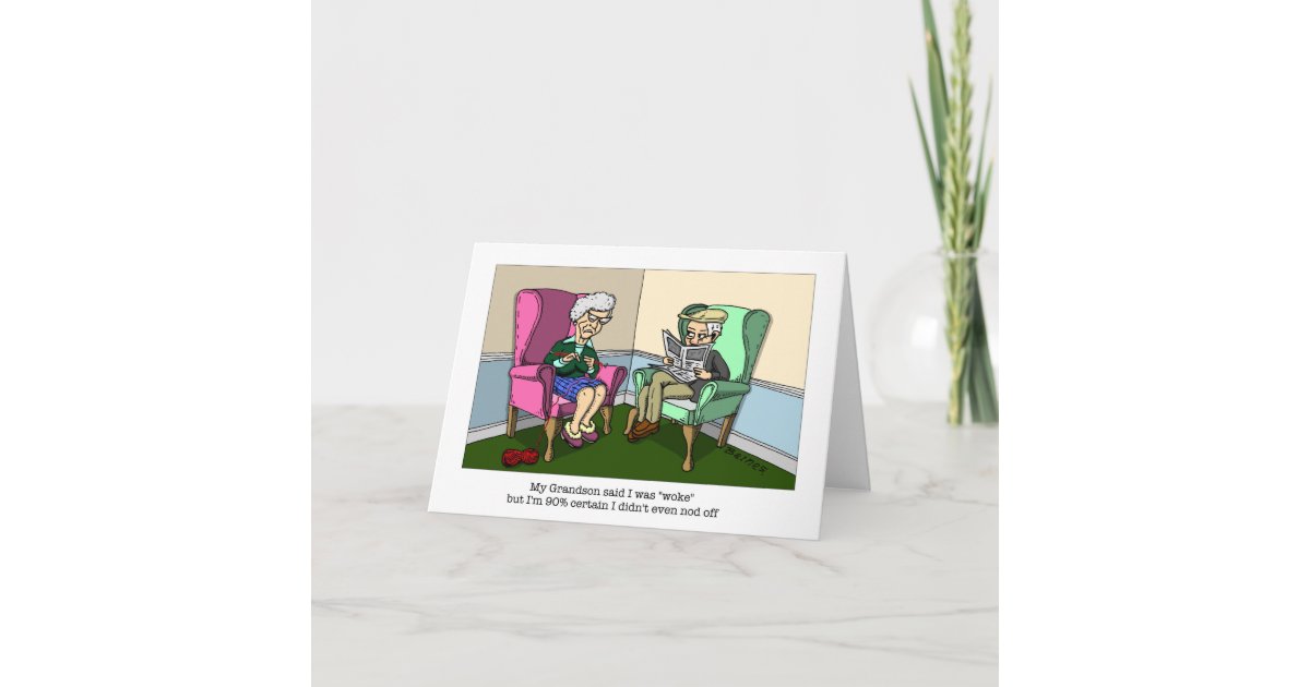 Woke Grandma greeting card | Zazzle