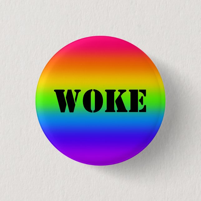 WOKE Rainbow Button (Front)