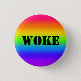 WOKE Rainbow Button