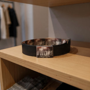 #WOKE (red, black, grey) Belt
