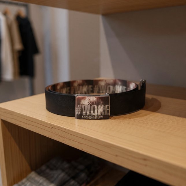 #WOKE (red, black, grey) Belt (Creator Uploaded)