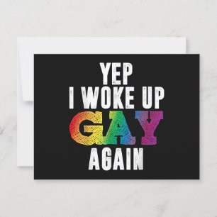 Woke Up Gay - Pride Rainbow Queer Gay CSD Party LG Postcard