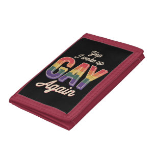 Woke Up Gay Pride Rainbow Queer Gay CSD Party LGBT Tri-fold Wallet