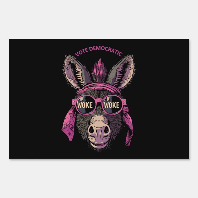 Woke – Vote Democratic Sign (Back)