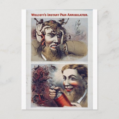 Wolcotts Instant Pain Annihilator Postcard