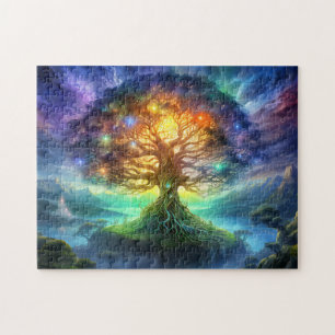 Wold tree Yggdrasil of northern viking mythology Jigsaw Puzzle