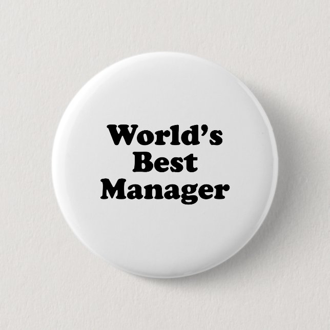 Wold's Best Manager Pinback Button (Front)