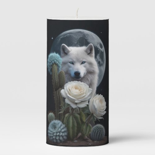 Wolf10 Pillar Candle