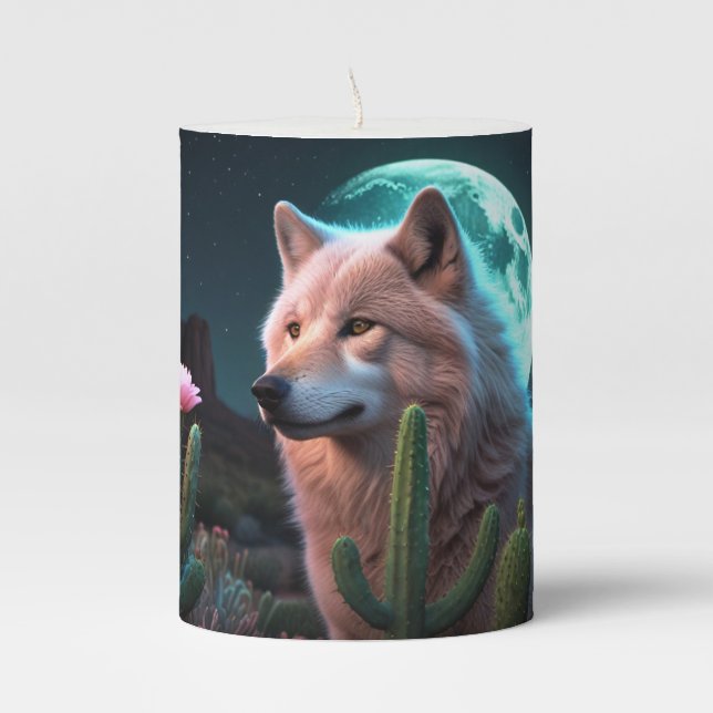 Wolf13: Pillar Candle (Front)
